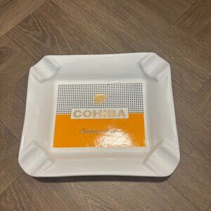 White Cohiba Ceramic Ash Tray